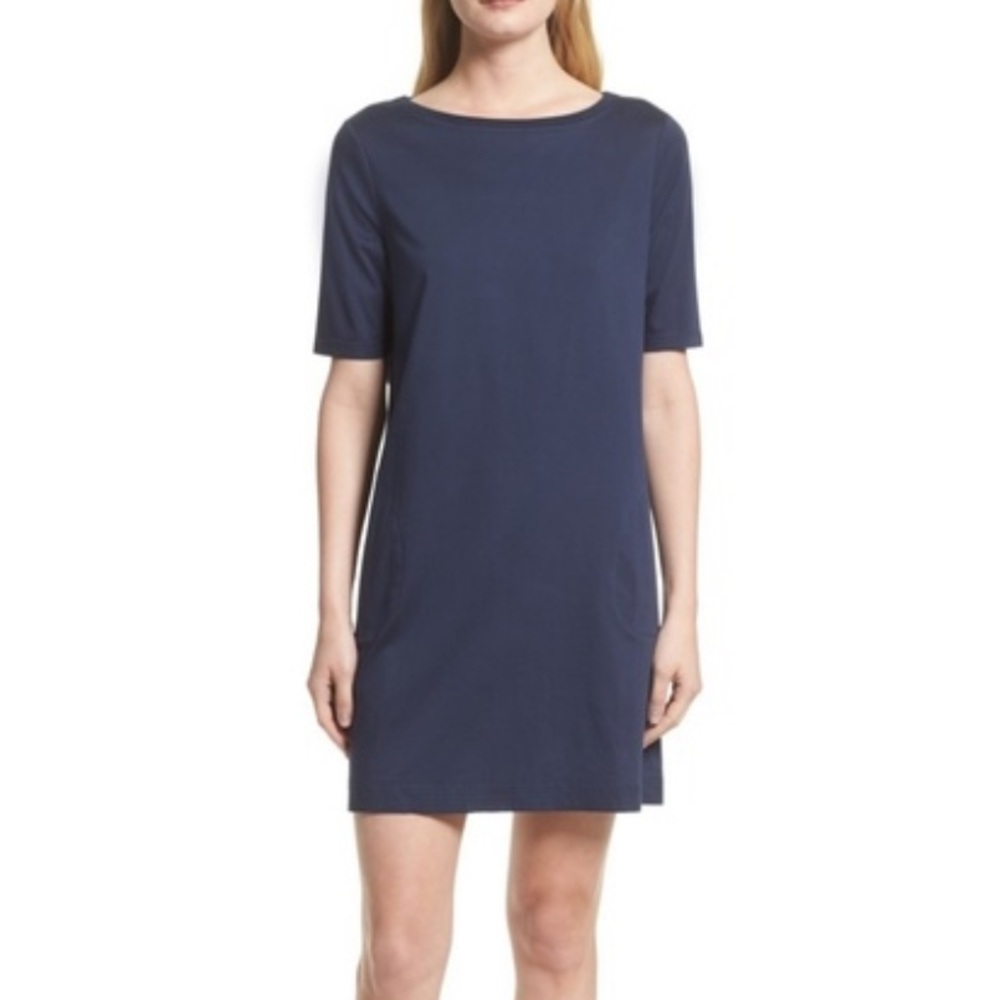 ATM Anthony Thomas Melillo Mercerized Cotton Navy Blue T-Shirt Dress Size M